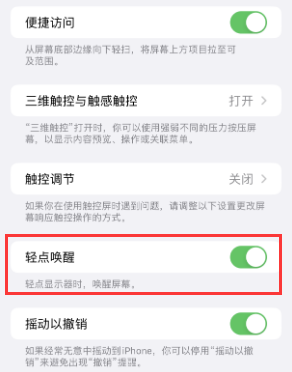 墨江苹果授权维修站分享iPhone轻点无法唤醒怎么办 