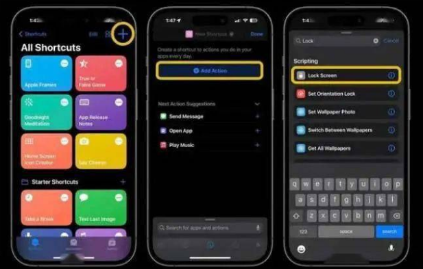 墨江苹果14锁屏维修店分享iPhone14升级iOS16.4后如何创建锁屏快捷方式 
