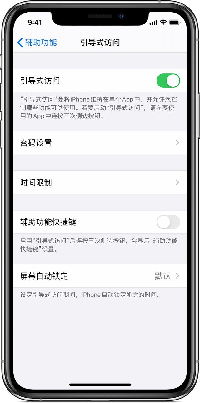 墨江苹果手机维修分享如何在 iPhone 上退出引导式访问 