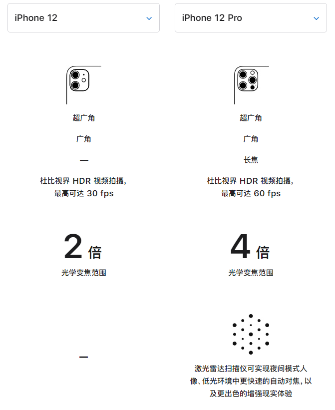 墨江苹果手机维修分享苹果 iPhone 12 与 iPhone 12 Pro 选哪款 